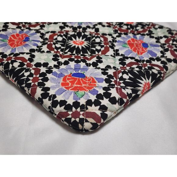 US Based Authentic Chanel Paris Dubai Medium Printed Canvas O Case Clutch - Picture 3 of 10